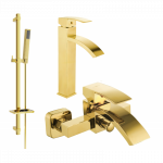 Mexen Libra DQ77 vonios komplektas, auksinis - 745113DQ77-50