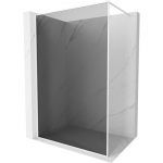 Mexen Kioto-F du&scaron;o sienelė Walk-in su rėmu 100 x 202 cm, grafitas 8 mm, balta - 800-100-104-20-40