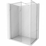 Mexen Kioto-F du&scaron;o siena Walk-in su rėmu 120 x 120 cm, skaidri 8 mm, chromas - 800-120-202-04-00-120