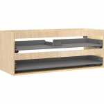 Mexen Box-A spintelės po praustuvu korpusas 120 cm, 2 stalčiai, ąžuolas - 91AX0-1200-470-2-81