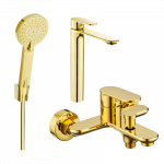 Mexen Milo R40 vonios komplektas, auksinis - 71313R40-50