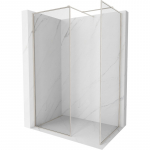Mexen Kioto-F du&scaron;o sienelė Walk-in su rėmeliu 130 x 115 cm, permatoma 8 mm, &scaron;lifuotas nikelis - 800-130-202-04-97-115