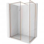 Mexen Kioto-F Du&scaron;ų pertvara Walk-in su rėmu 130 x 90 cm, skaidrus 8 mm, &scaron;lifuota varis - 800-130-202-04-65-090