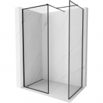 Mexen Kioto-F du&scaron;o sienelė Walk-in su rėmu 170 x 120 cm, permatoma 8 mm, juoda - 800-170-202-04-70-120