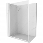 Mexen Kioto-F L Du&scaron;o sienelė Walk-in su rėmu 110 x 202 cm, skaidrus 8 mm, balta - 800-110-174-20-00
