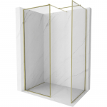 Mexen Kioto-XF du&scaron;o siena &bdquo;Walk-in&ldquo; su rėmeliu 120 x 110 cm, permatoma 10 mm, auksinė - 800-120-202-04-50-110-XF