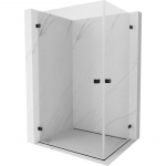 Mexen Lunar-B Dvigubas atveriamas du&scaron;o kabinas, 95 x 75 cm, permatomas, juodas - 832-095L-075P-70-00