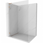 Mexen Lunar L du&scaron;o siena Walk-in kairė 100 x 200 cm, skaidri 8 mm, &scaron;epečiu valytas varis - 830L-100-000-65-00-L