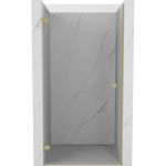 Mexen Lunar-B kairiųjų varstomų durų du&scaron;o durys 70 cm, skaidrios, matinės auksinės - 832-070-000-55-00-L