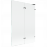 Mexen Lunar L vonios pertvara, 2-durų, de&scaron;inės, 120 x 150 cm, skaidrus, chromas - 897L-120-100-01-00-P