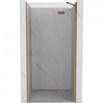 Mexen Mist-H de&scaron;inės pusės du&scaron;o durys 75 cm, skaidrios, &scaron;lifuota vario spalva - 8A5-075-000-65-00-P