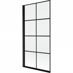 Mexen Mist vienasparnis vonios ekranas, kairinis 90 x 150 cm, juodas tinklelis, juodas - 8A9-090-001-70-77-L