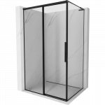 Mexen Rox L stiklinė du&scaron;o kabina stumdomomis durimis, kairės pusės 105 x 70 cm, juodas rėmas - 8C2L-105-070-70-70-L