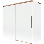 Mexen Rox L vonios ekrano 2-jų dalių slankiojančios durys 160 + 70 x 150 cm, skaidrus, rožinis auksas - 8C9L-160-070-60-00