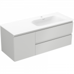 Mexen Orio vonios spintelė 120 cm su kriaukle Vela de&scaron;inė, 2S, 1D, pilka matinė/balta matinė - 91A13-12047-3-BBFFF62-W23P01