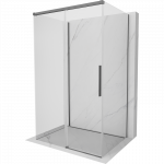 Mexen Rox-3S du&scaron;o kabina 3 sienelių, stumdoma 150 x 90 cm, permatoma, &scaron;autuvo metalo spalva - 8C2-150-090-95-00-3S