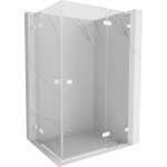 Mexen Lunar L Dviguba du&scaron;o kabina su de&scaron;iniuoju durų atidarymu 115 x 85 cm, permatoma, balta - 834L-115P-085L-20-00