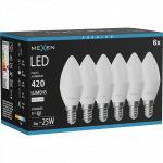Mexen Nova 6x LED lemputė E14, C37, 4W, Neutrali - 4000K, 420 lm - L102-E14-0440-01x06