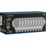 Mexen Vintis 10x LED siūlelio spiralės lemputė E27, G95, 6W, &Scaron;ilta - 2700K, 510 lm, dūminė - L167-E27-0627-70x10