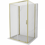 Mexen Exo-3S trijų sienų stumdomas du&scaron;o kabinas 140 x 80 cm, skaidrus, auksinis - 8151-140-080-50-00-3S