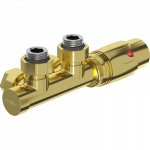Mexen G00 termostatinis kampinis komplektas, Duplex, DN50, auksinis - W907-900-50