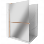 Mexen Kioto+ L du&scaron;o sienelė su lentyna Walk-in 70 x 200 cm, veidrodis, &scaron;lifuotas varis - 800-070-123-65-50