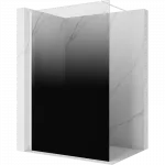 Mexen Kioto du&scaron;o sienelė Walk-in 70 x 200 cm, juoda ombre 8 mm, balta - 800-070-101-20-76