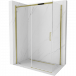 Mexen Omega 140 x 80 cm stumdomoji du&scaron;o kabina, permatoma, auksinė - 825-140-080-50-00