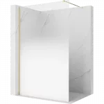 Mexen Kioto du&scaron;o sienelė Walk-in 90 x 200 cm, ombre balta 8 mm, auksinė - 800-090-101-50-86