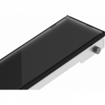 Mexen Flat MGB linijinio nutekėjimo dangtelis 80 cm, juodas stiklas - 1026080