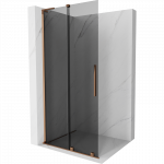 Mexen Velar L stumdomos du&scaron;o sienelės Walk-in 110 x 200 cm, grafitas 8 mm, rožinis auksas - 871-110-003-43-60