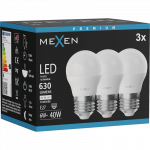 Mexen Nova 3x LED lemputė E27, G45, 6W, Neutrali - 4000K, 630 lm - L101-E27-0640-01x03
