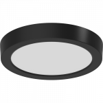 Mexen LDSR LED pavir&scaron;inė lubinė lempa, skersmuo 22 cm, 18W, &scaron;altai balta - 6500K, 1440 lm, juoda - L212-022-1865-70