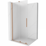 Mexen Velar stumdomos du&scaron;o sienelės Walk-in 75 x 200 cm, &scaron;erk&scaron;nas 8 mm, &scaron;epečiu valyta varis - 871-075-000-33-65