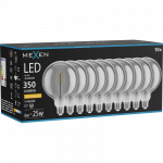 Mexen Vintis 10x lemputė LED spiralė E27, G125, 6W, &Scaron;ilta - 2200K, 350 lm, dūminė - L168-E27-0622-70x10