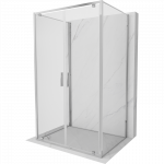 Mexen Exo-3S du&scaron;o kabina 3 sienų atveriama 80 x 85 cm, skaidri, chromuota - 8182-080-085-01-00-3S