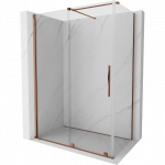 Mexen Velar stumdomas du&scaron;o kabinos 150 x 70 cm, permatomas, rožinis auksas - 871-150-070-01-60