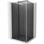 Mexen Velar stumdoma du&scaron;o kabina 90 x 100 cm, grafitas, &scaron;lifuotas varis - 871-090-100-41-65