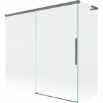 Mexen Rox L vonios ekrano 2 dalių stumdomas 170 + 75 x 150 cm, skaidrus, gun metal - 8C9L-170-075-95-00