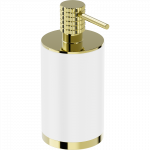 Mexen Triv stovinė muilo dozatorius, baltas/auksinis - 70A33059-50W