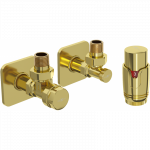 Mexen G00 termostatinis kampinis rinkinys su maskuotė S, auksinis - W901-900-909-50