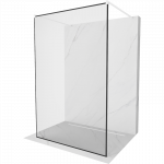 Mexen Kioto stacionari du&scaron;o sienelė 160 x 200 cm, juodas rėmas 8 mm, balta - 800-160-002-20-70