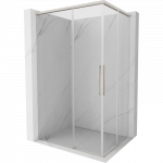 Mexen Rox Duo stumdomas du&scaron;o kabinas 110 x 95 cm, skaidrus, &scaron;lifuotas nikelis - 8C2D-110-095-97-00