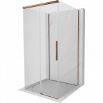 Mexen Rox-3S trijų sienelių du&scaron;o kabina, 90 x 90 cm, permatoma, rožinis auksas - 8C2-090-090-60-00-3S