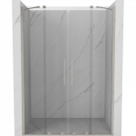 Mexen Velar Duo stumdomos du&scaron;o durys 160 cm, permatomos, &scaron;lifuoto nikelio - 871-160-000-02-97
