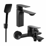 Mexen Alexa R62 vonios komplektas, juodas - 71203R62-70