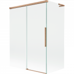 Mexen Rox L vonios sienelė, 2-durų stumdomos 120 + 70 x 150 cm, permatomas, &scaron;lifuotas varis - 8C9L-120-070-65-00
