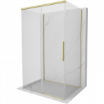 Mexen Rox-3S trijų sienų du&scaron;o kabina su stumdomomis durimis 105 x 100 cm, skaidri, auksinė &scaron;epečiuota