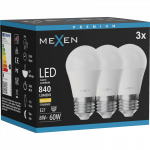 Mexen Nova 3x LED lemputė E27, G45, 8W, &Scaron;ilta - 3000K, 840 lm - L101-E27-0830-01x03