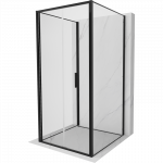 Mexen Exo-3S trijų sienų sulankstoma du&scaron;o kabina 70 x 70 cm, permatoma, juoda - 816-070-070-70-00-3S